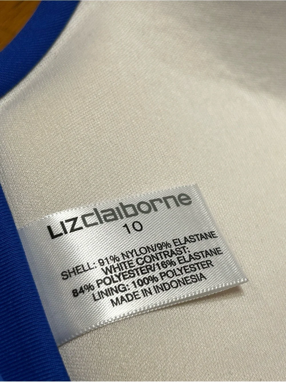 Liz Claiborne Royal Blue Bikini Top Size 10